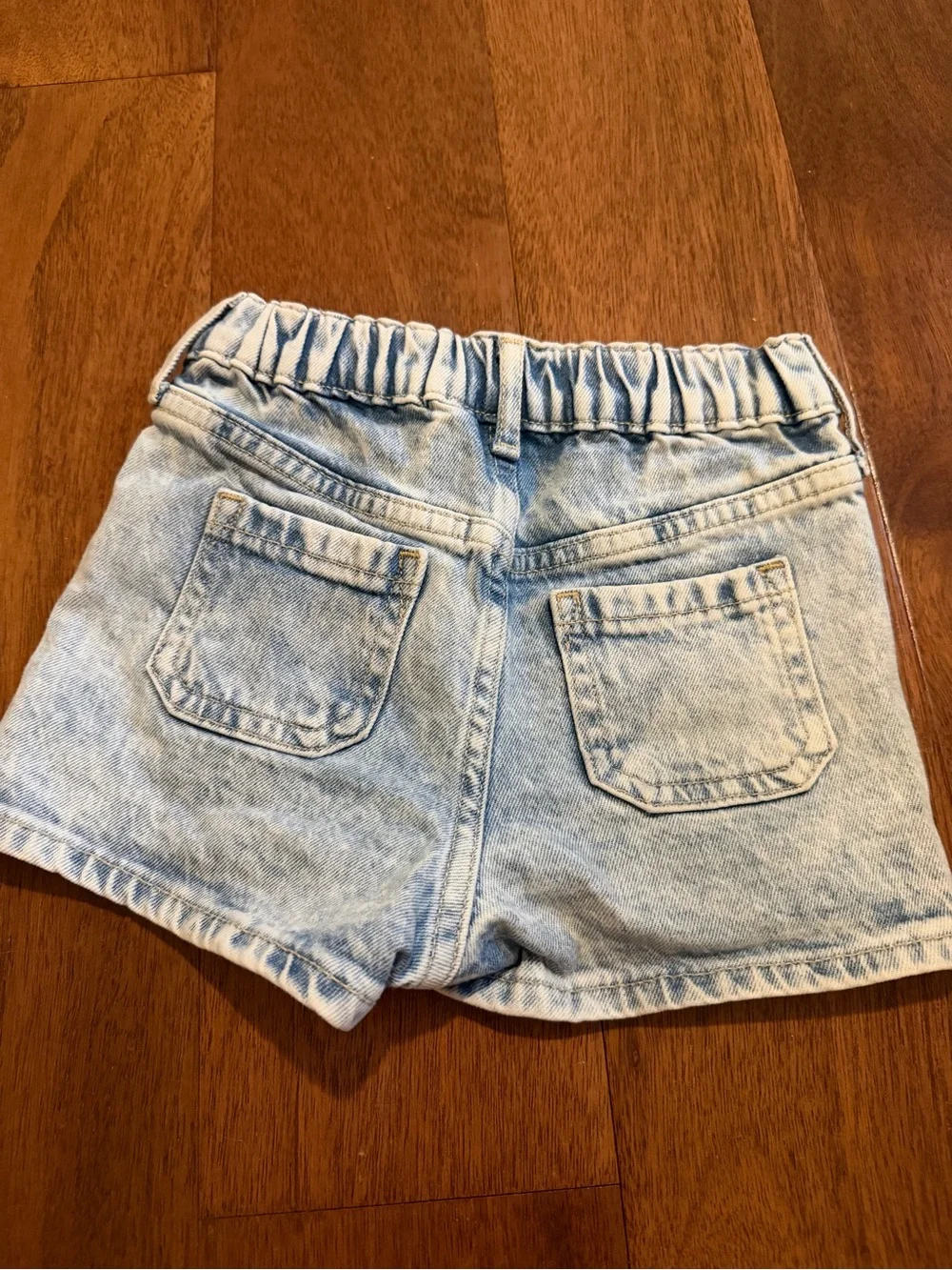 GAP Light Blue Washed Denim High-Rise Shorts